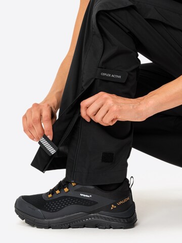 VAUDE Regular Outdoor trousers ' W Yaras Rain Zip P IV ' in Black
