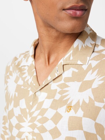 FARAH Regular fit Button Up Shirt in Beige