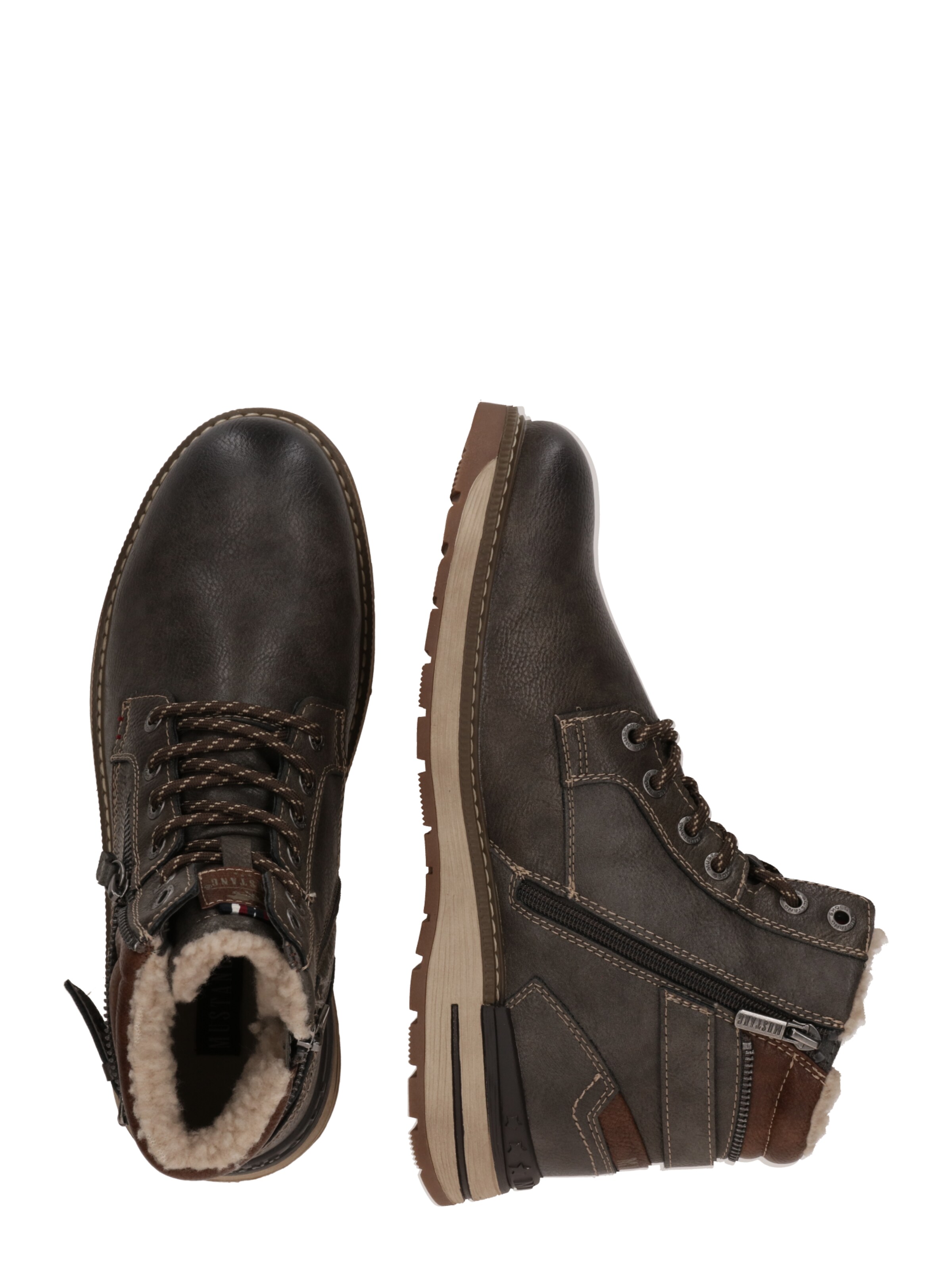 Bocanci cu șireturi de la MUSTANG pe gri