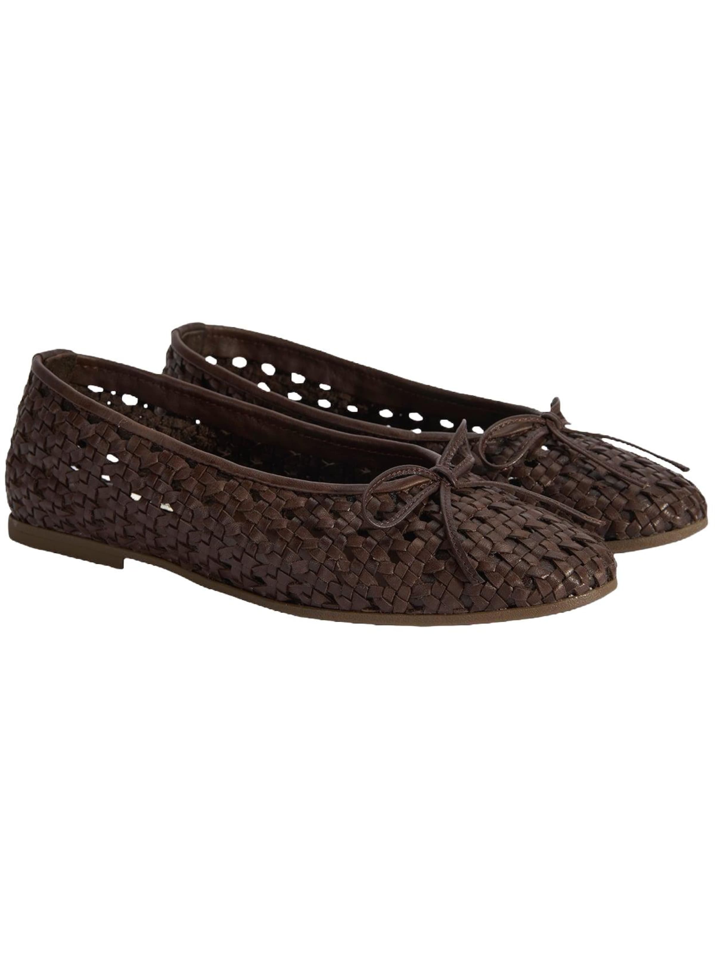 Desa Ballet Flats 'Ballettschuhe' in Brown: front