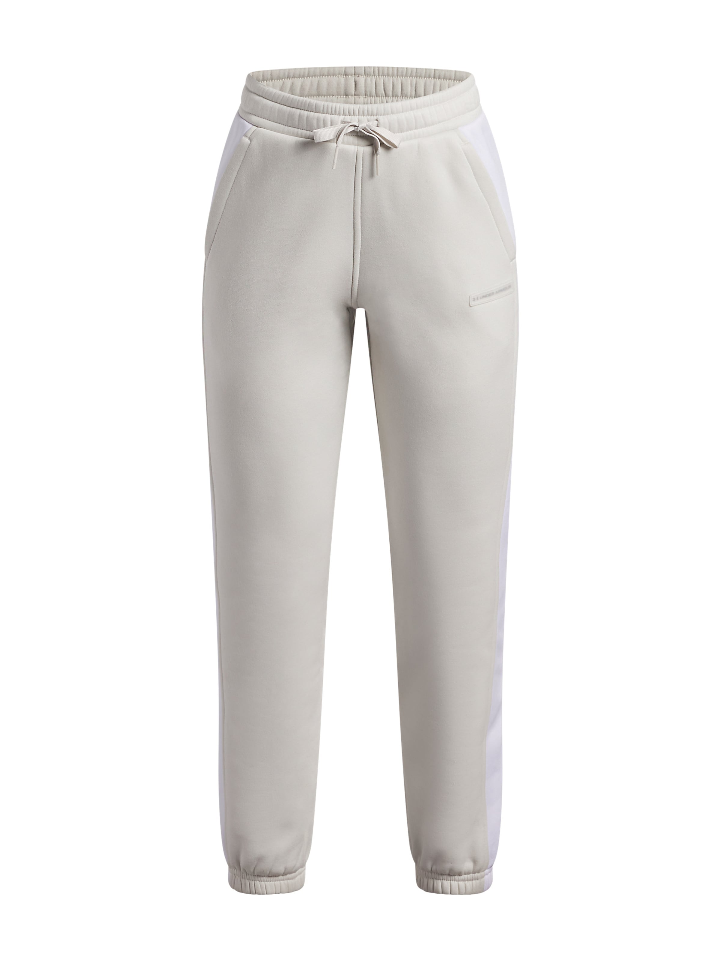 UNDER ARMOUR Regular Workout Pants in White: front