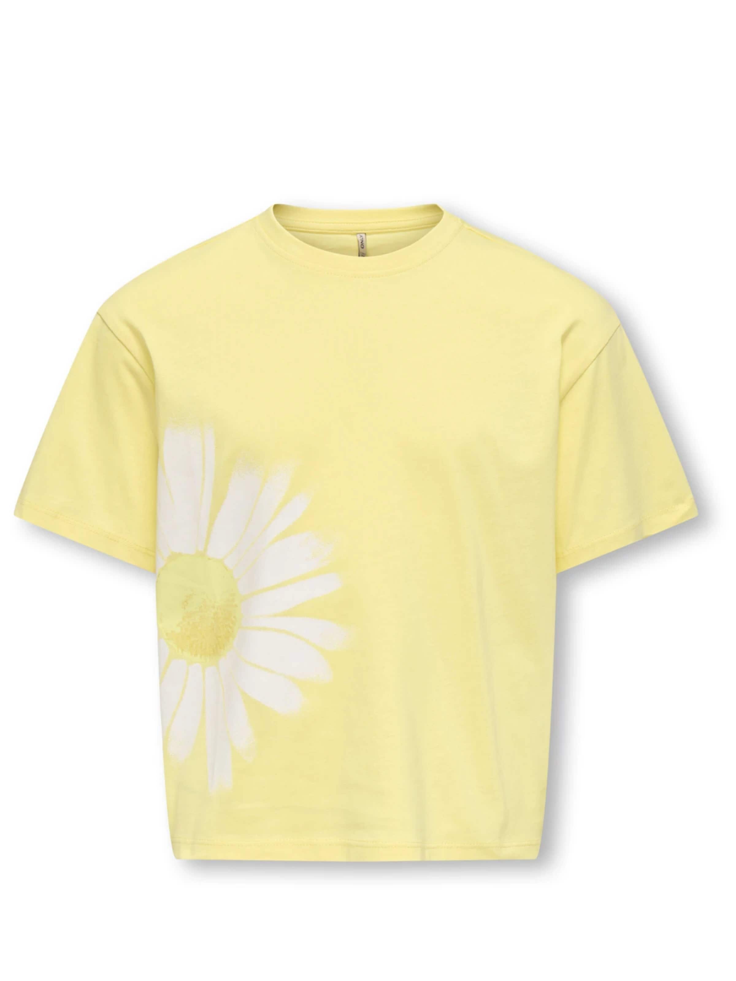 T-Shirt 'ONLY - Meisjes t-shirt' ONLY en jaune : devant
