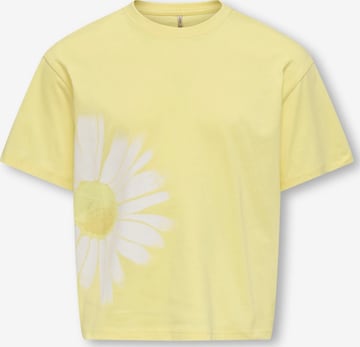 T-Shirt 'ONLY - Meisjes t-shirt' ONLY en jaune : devant