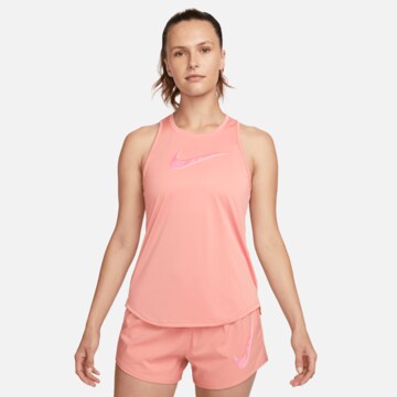 NIKE Sports Top 'Swoosh' in Pink: front