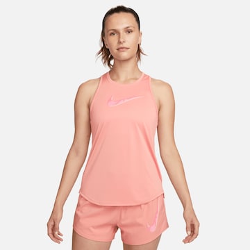 NIKE Sports Top 'Swoosh' in Pink: front
