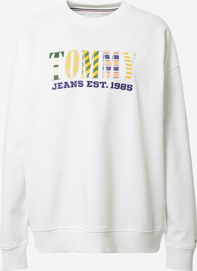 Tommy Jeans Sweatshirt i gul / grön / mörklila / vit, Produktvy