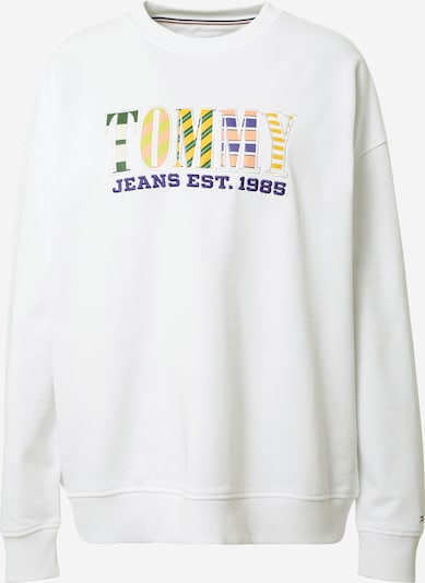 Tommy Jeans Sweatshirt in gelb / grün / dunkellila / weiß, Produktansicht