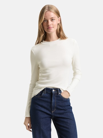 TOM TAILOR DENIM Tričko - Biela: predná strana