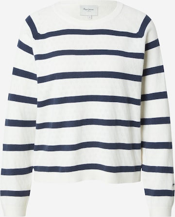 Pepe Jeans Svetr – bílá: přední strana