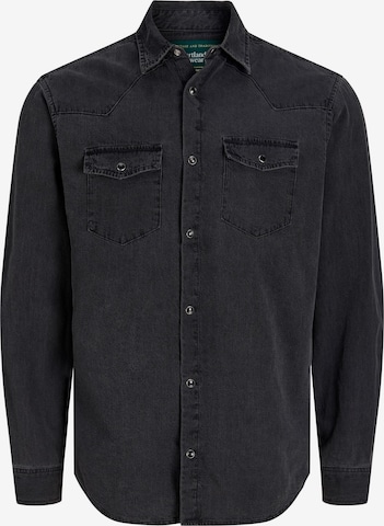 Portland Outerwear Company Button Up Shirt in Black: front
