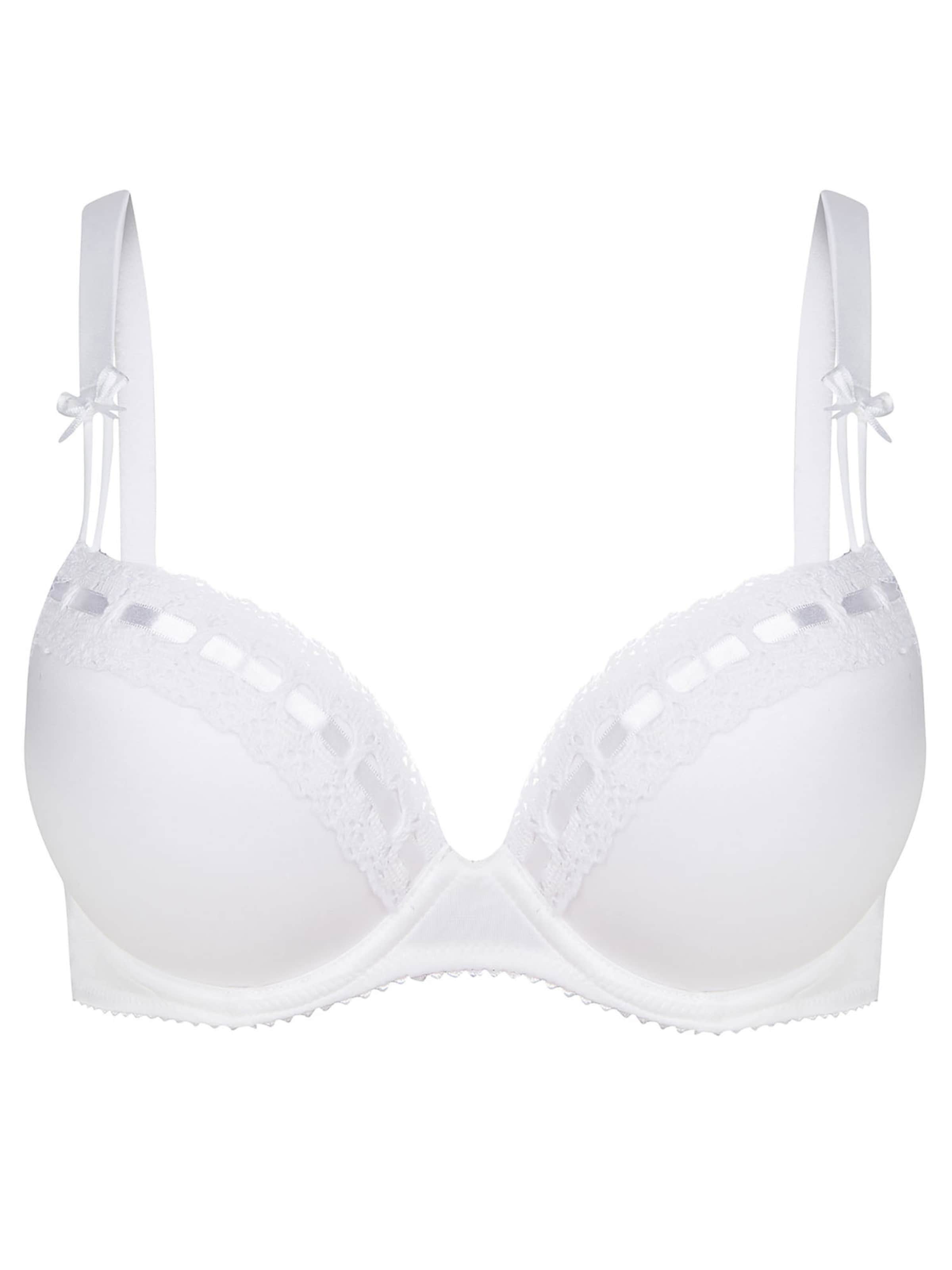 SUSA Push-up Bra 'Wiesn-Zauber' in White: front