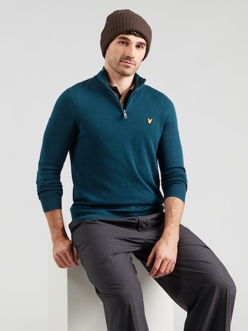 Lyle & Scott Пуловер в зелено: отпред