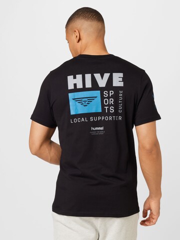 Tricou de la hummel hive pe negru