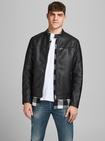 Coupe regular Veste mi-saison JACK & JONES en noir : devant