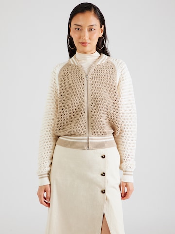 DRYKORN Knit Cardigan 'NALFY' in White: front