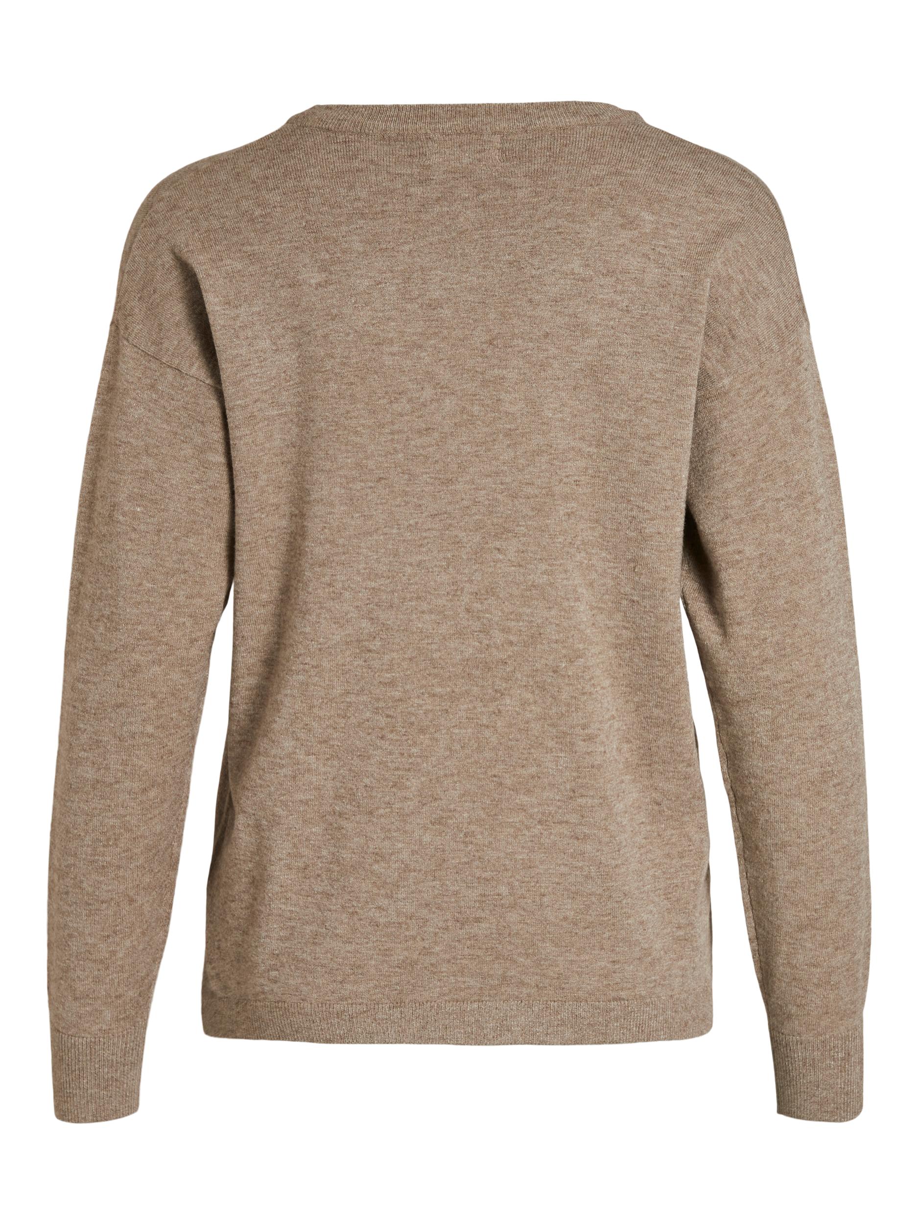 OBJECT Sweter Thess w kolorze Jasnobrązowym 
