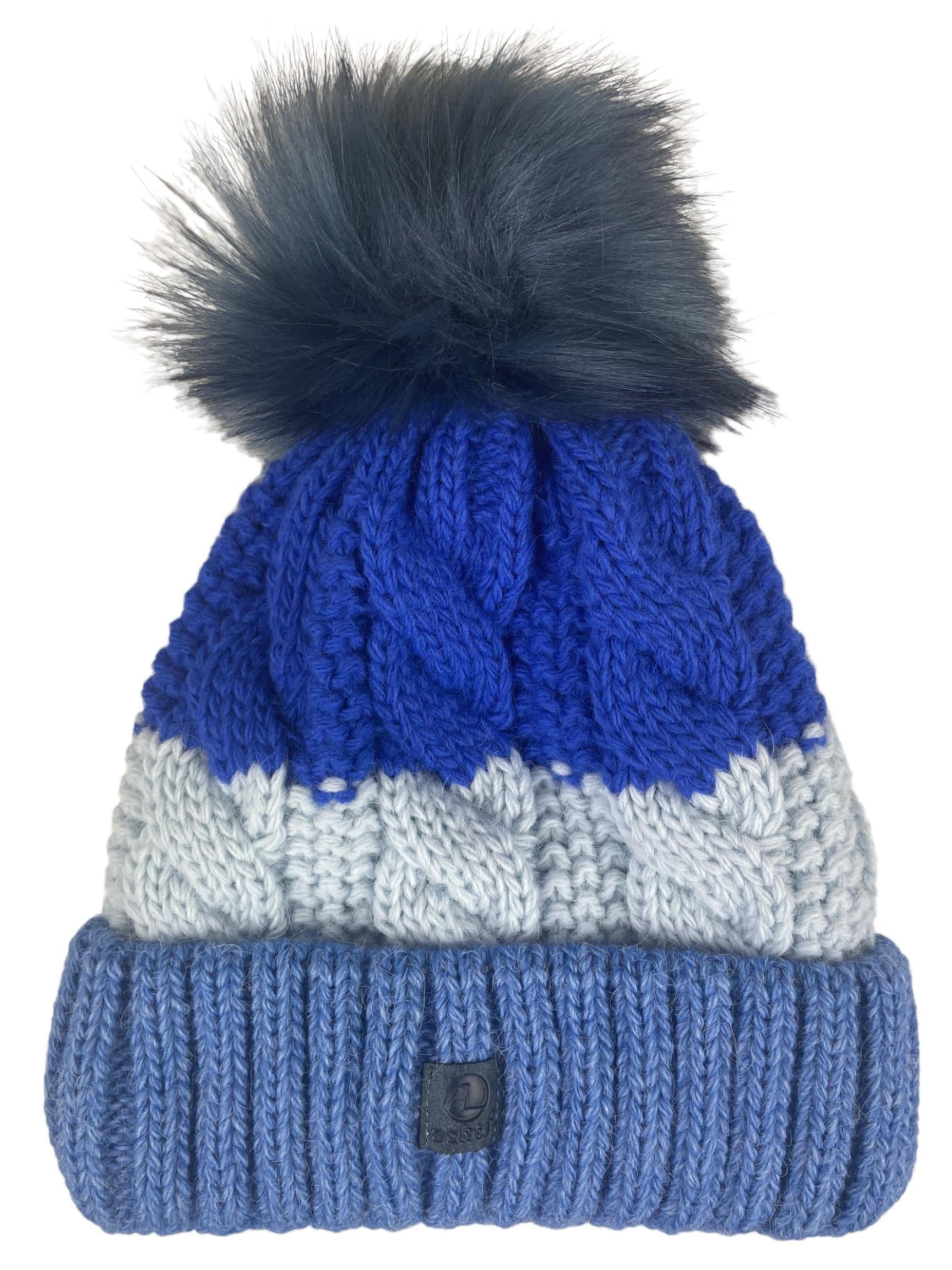 Kumixi Mütze 'Bommelmütze' in Blau: Vorderseite