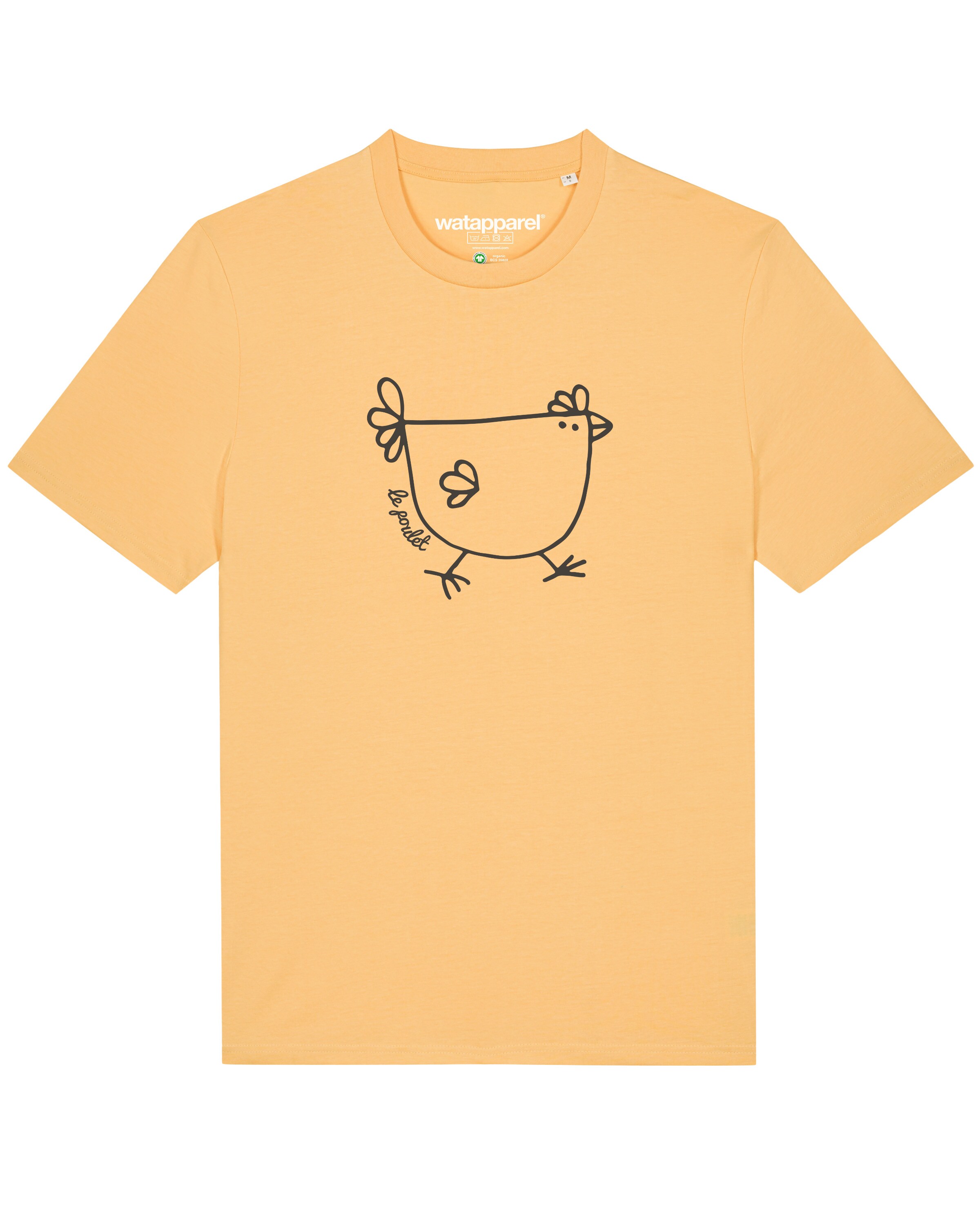 Watapparel Shirt 'Le poulet - das Huhn' in Orange: front