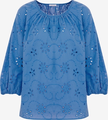 Chemisier 'Schwarze Rose' SEIDENSTICKER en bleu : devant