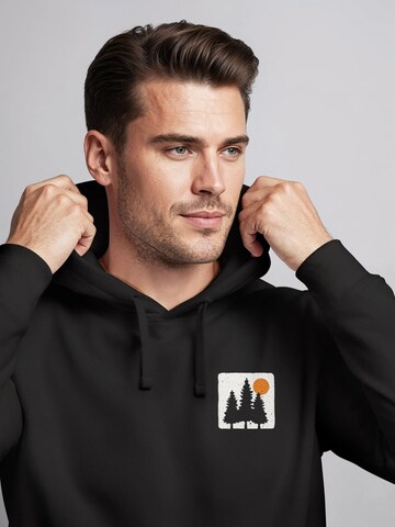 Neverless Sweatshirt 'Pine Trees' in Black