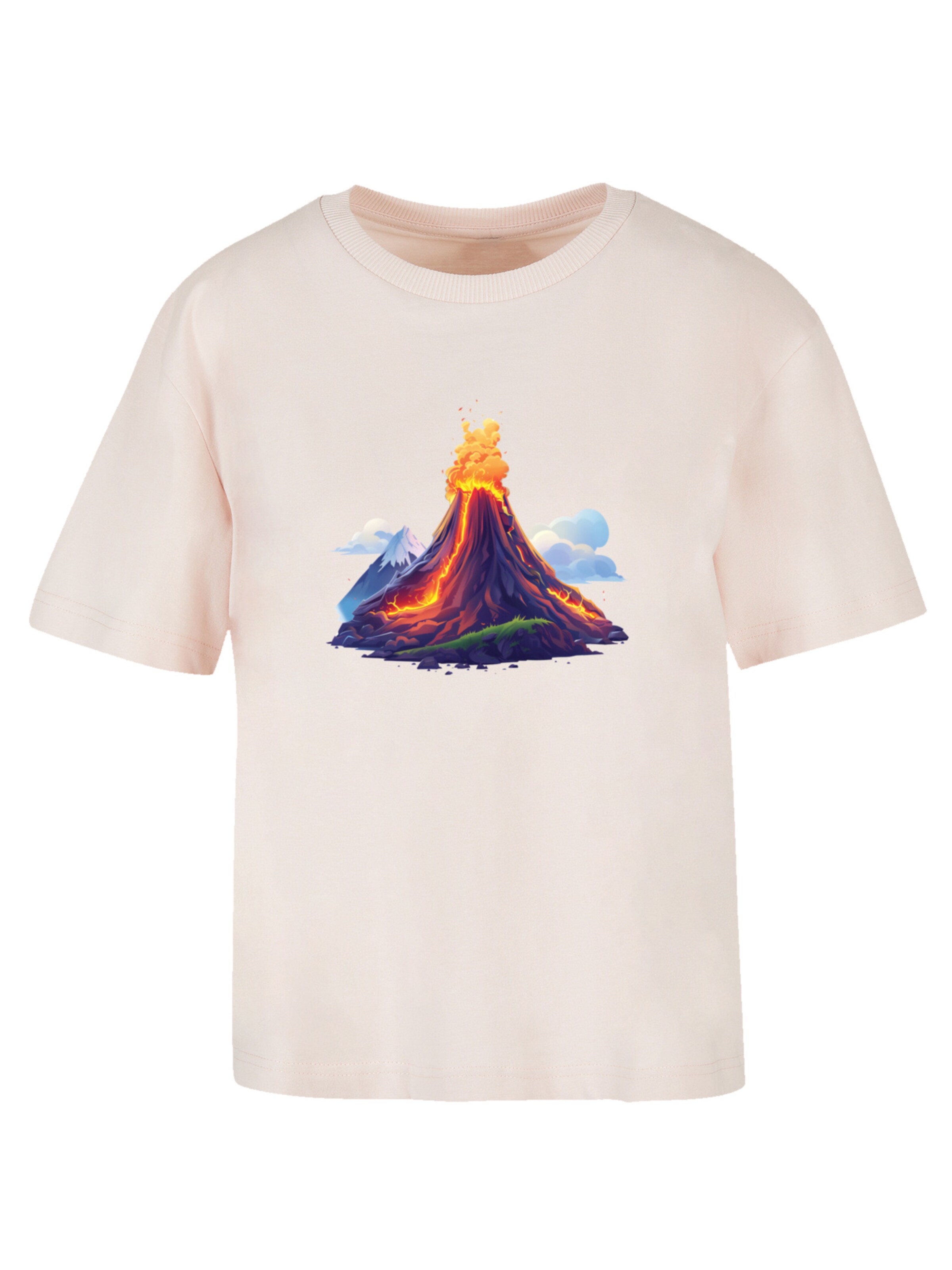 T-shirt 'Vulkanausbruch' F4NT4STIC en rose : devant