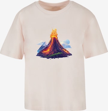 T-shirt 'Vulkanausbruch' F4NT4STIC en rose : devant