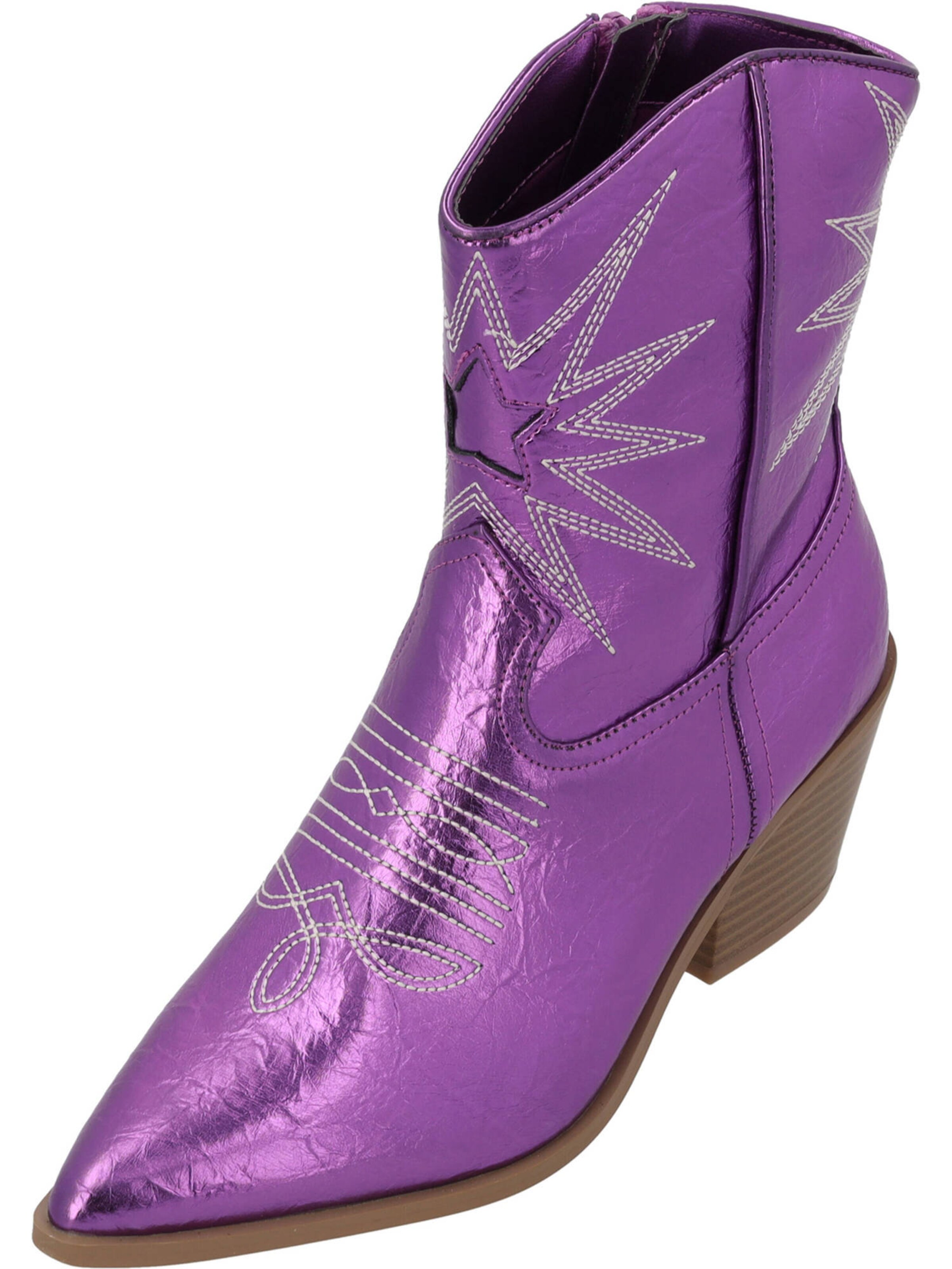 LA STRADA Stiefelette in dunkellila, Produktansicht