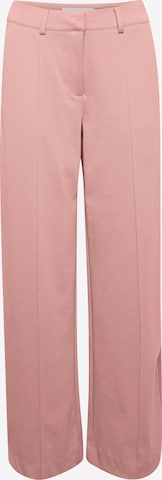 ICHI Wide leg Broek 'KATE' in Roze: voorkant