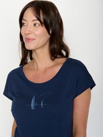 GREENBOMB Shirt 'Cool Sailling Vessel' in Blauw