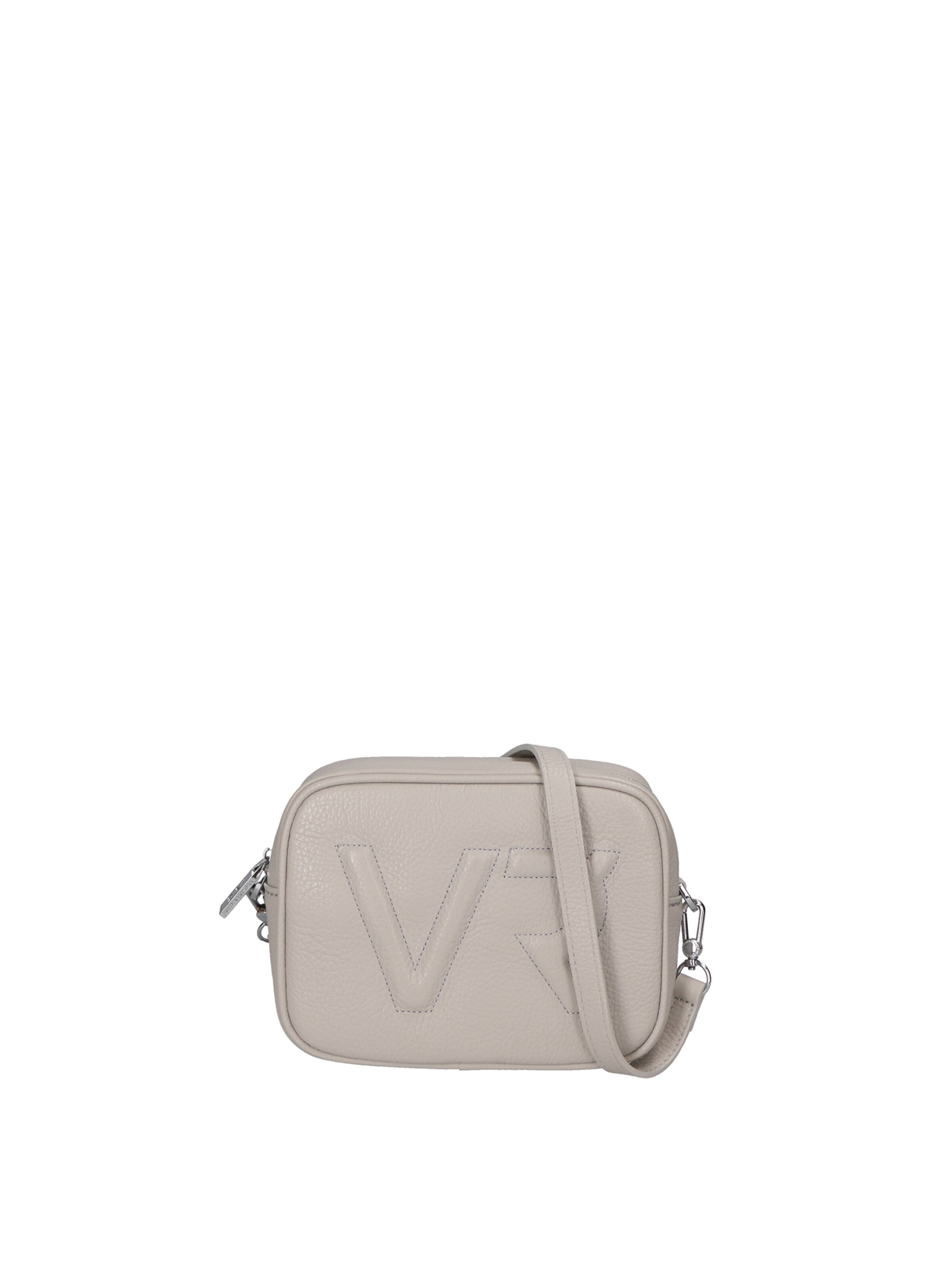 Borsa a tracolla 'Borsa a Tracolla Donna Pelle Virginia Rhinè Zip' di Virginia Rhinè in grigio: frontale