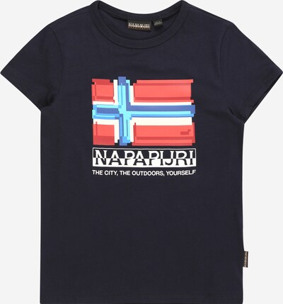 NAPAPIJRI T-Shirt 'S-LIARD' in marine / aqua / melone / weiß, Produktansicht