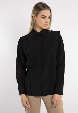 DreiMaster Klassik Blouse 'Colina' in Zwart: voorkant