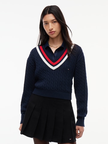 Pull-over Tommy Jeans en bleu : devant