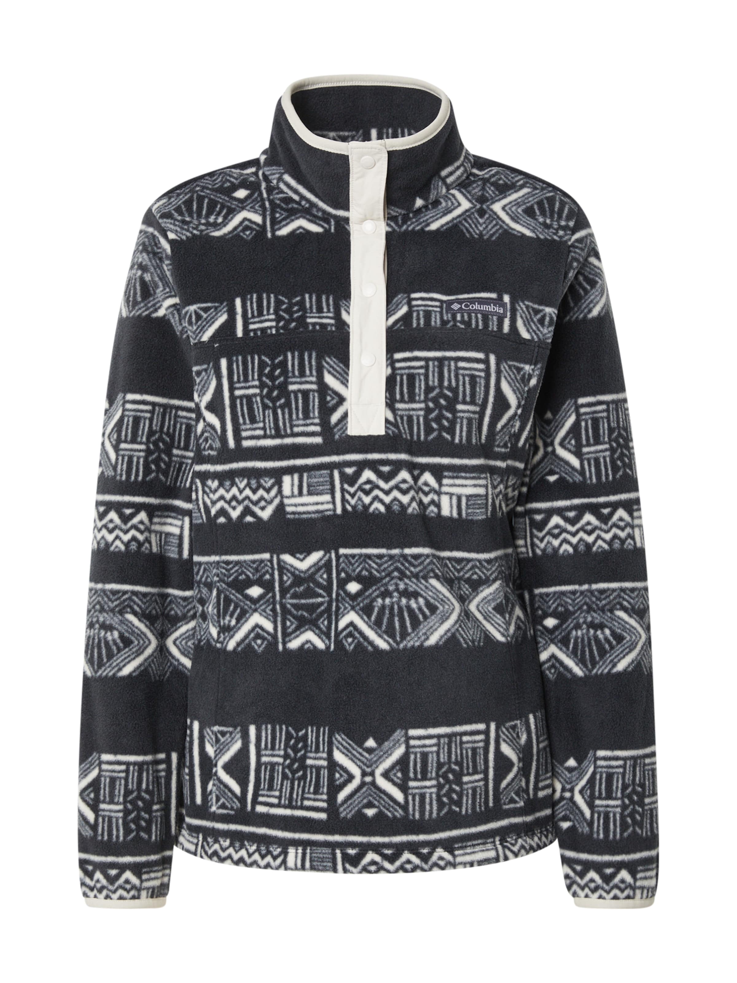 COLUMBIA Pull-over de sport 'Benton Springs' en noir / blanc naturel, Vue avec produit