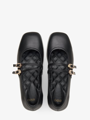 Estro Riemchenballerina '09-28781'‌‌‌‌ in Schwarz