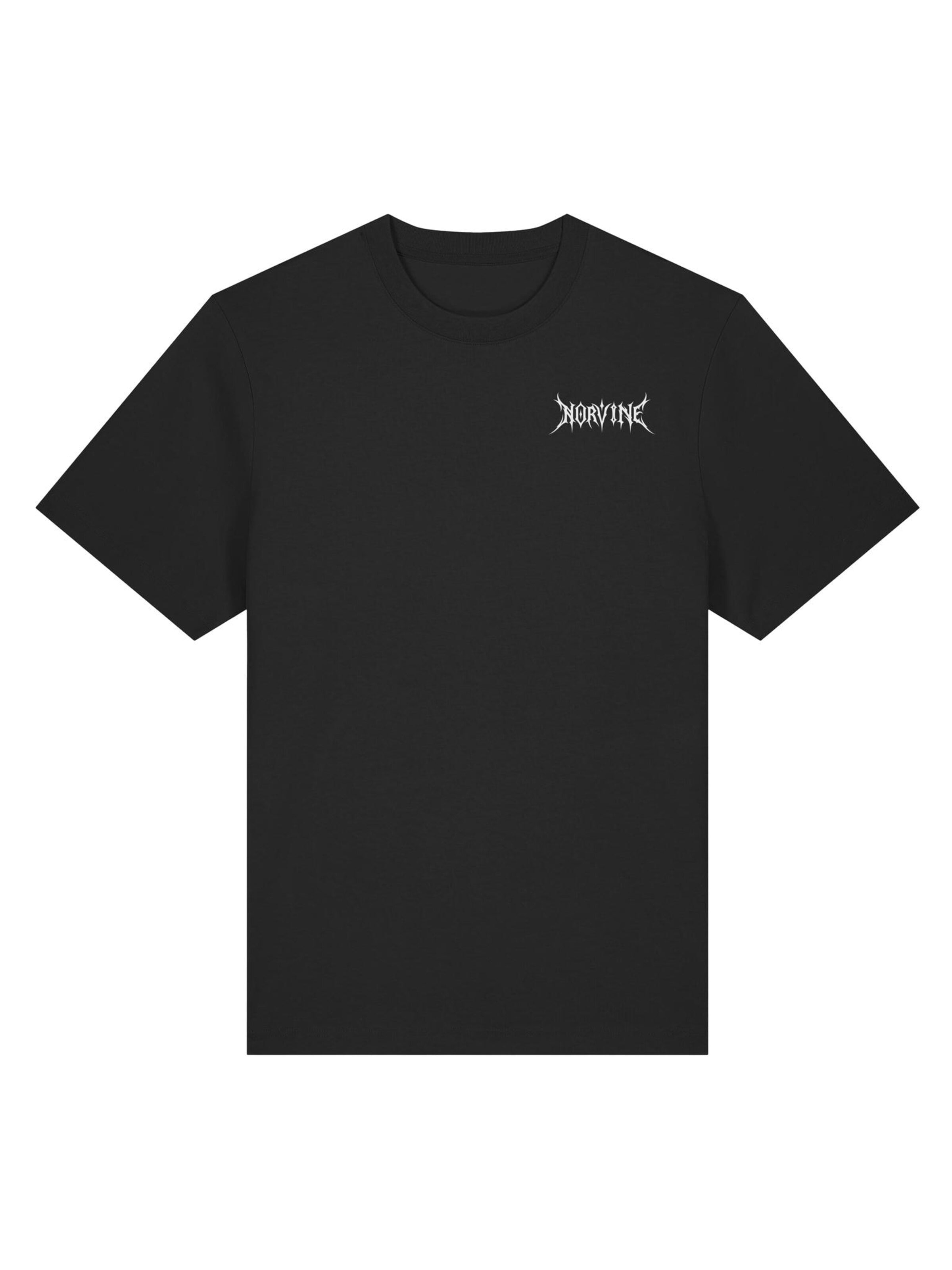 Norvine Paita 'Norvine Y2K Tribal Style Techno 2000s T-Shirt' värissä musta