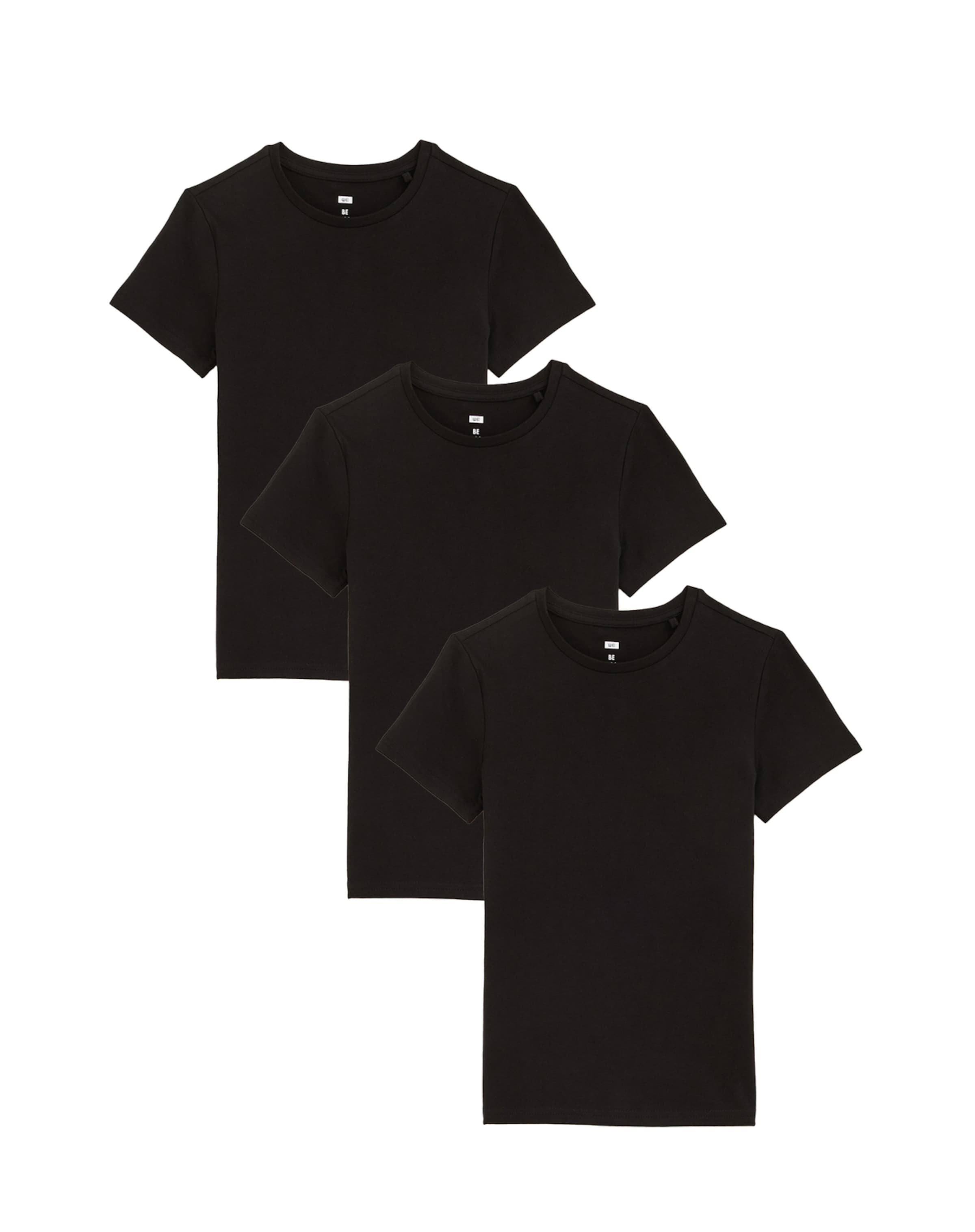 melns WE Fashion T-Krekls: no priekšpuses