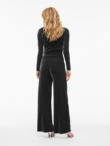 VILA Wide leg Παντελόνι 'VIELEINAS' σε μαύρο