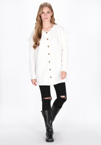 DreiMaster Vintage - Casaco de malha em branco
