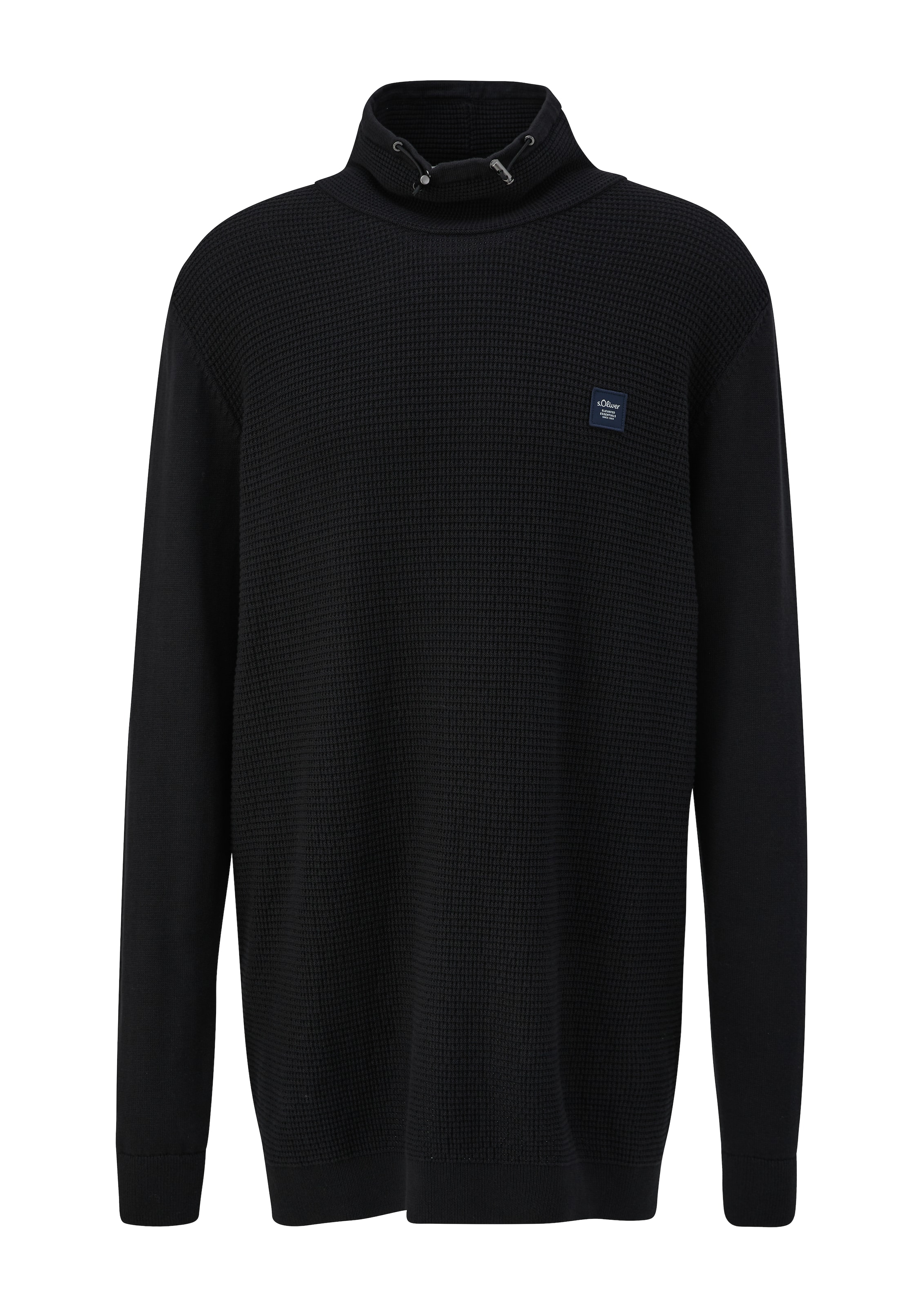 s.Oliver Men Big Sizes Pullover in Schwarz: Vorderseite