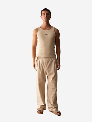 Wide Leg Pantalon à pince Giesto en beige