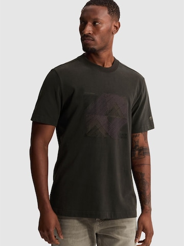 CAST IRON - Camiseta 'T-shirt with mixed-technique chest graphic' en gris: frente