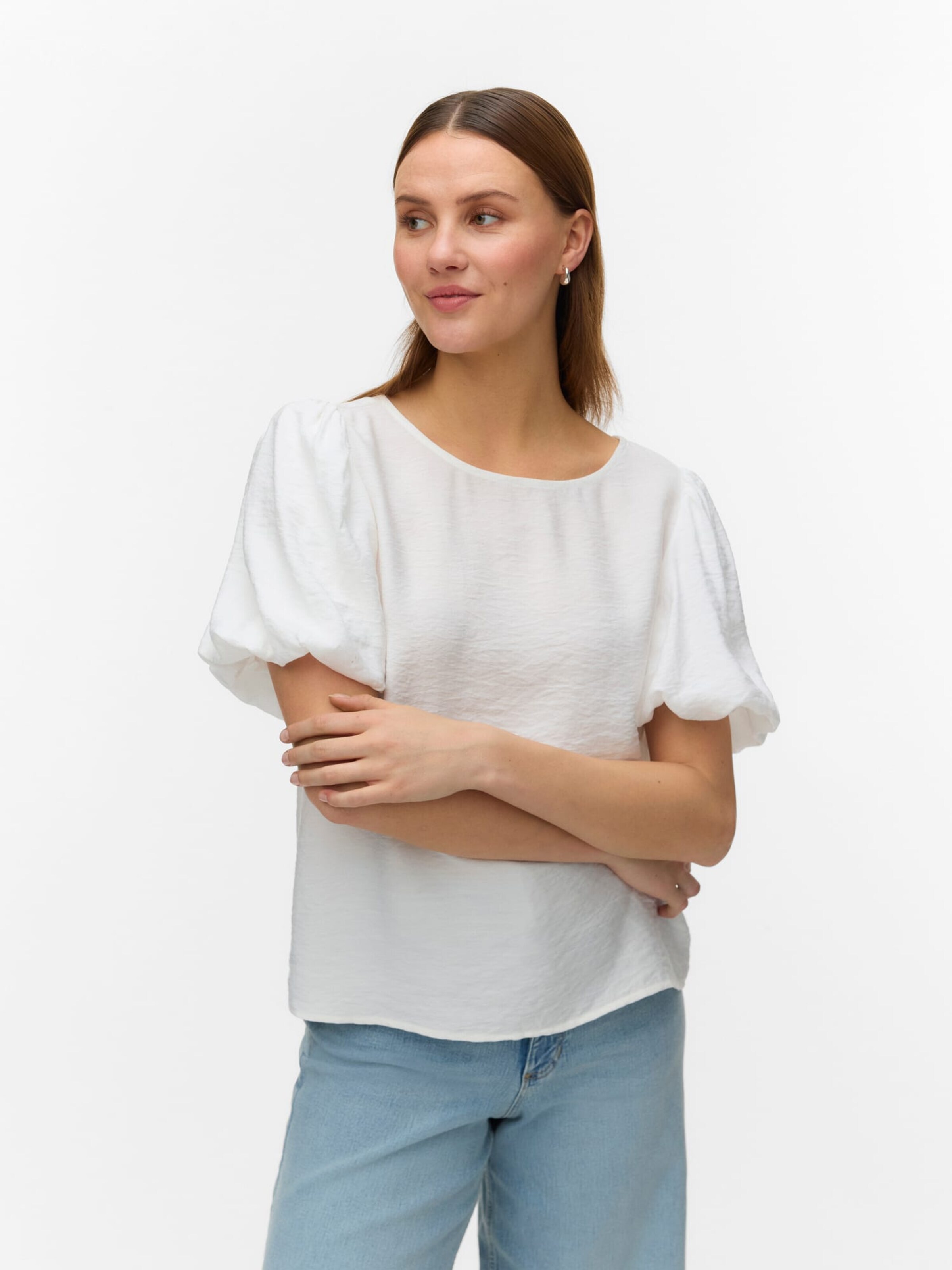 VERO MODA Top 'Nellie' in Wit: voorkant