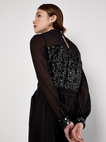 Apricot Sequin Bodice Jumpsuit ' ' in Schwarz