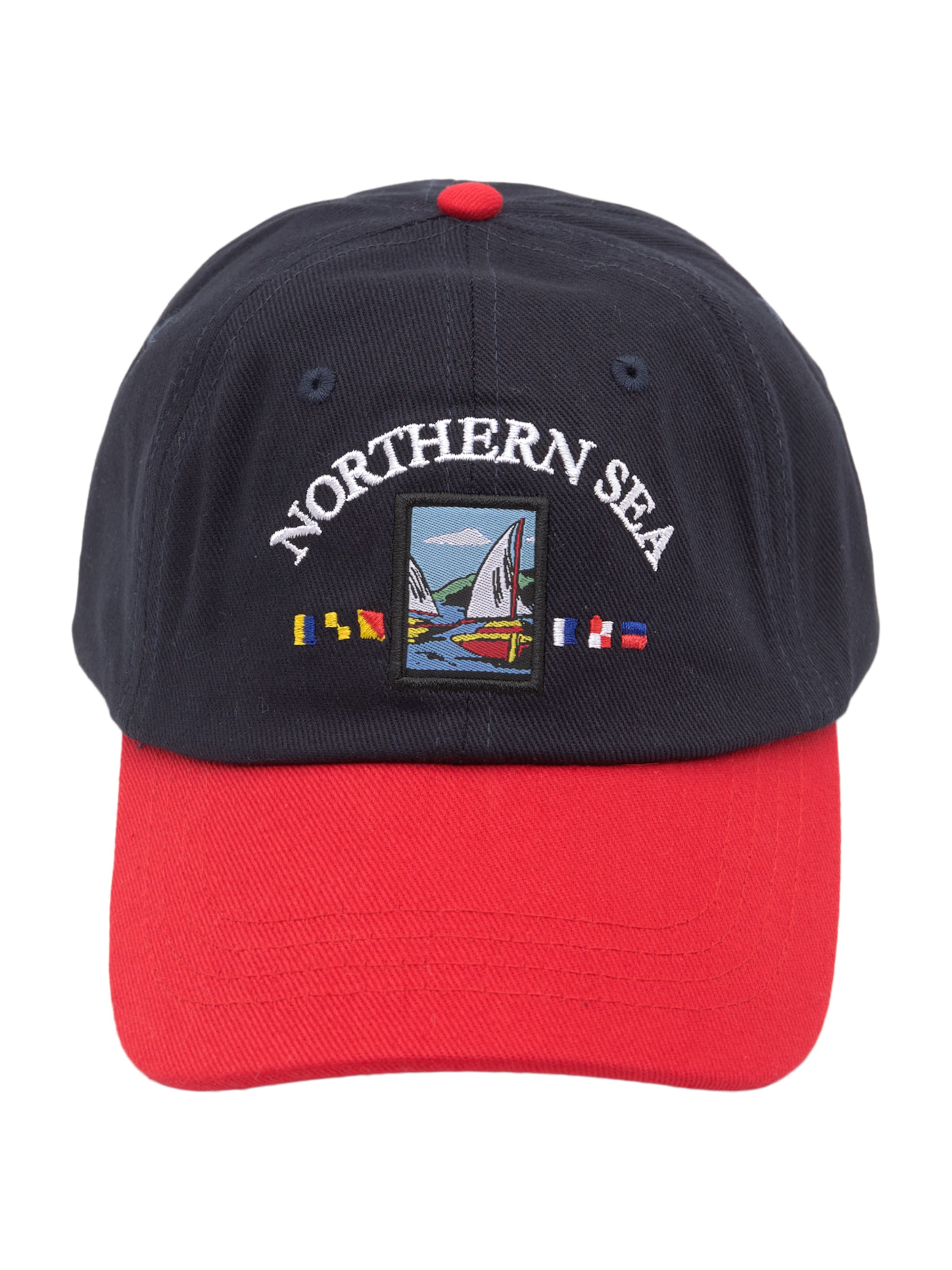 Pull&Bear Keps 'NORTHERN SEA' i svart: framsida