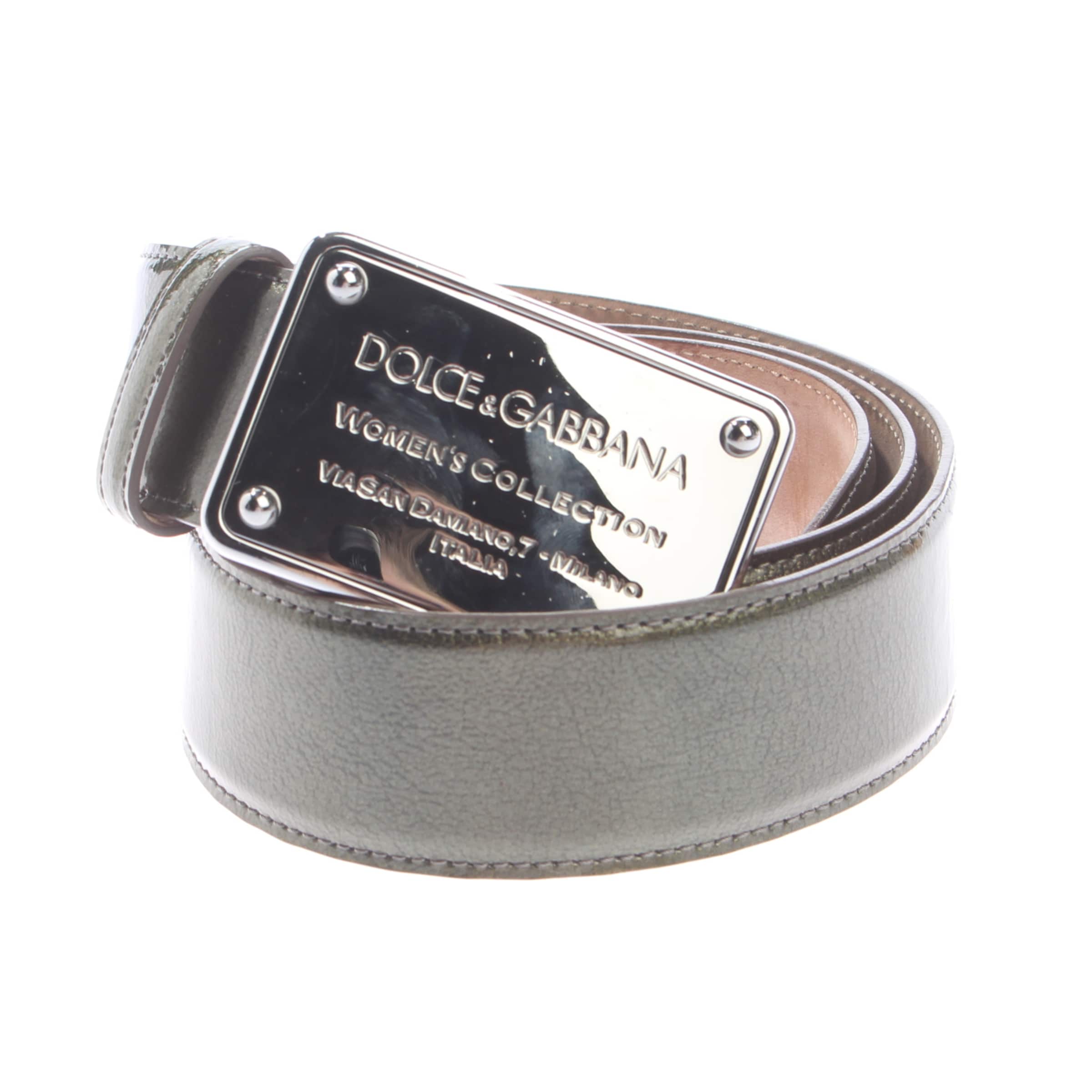 DOLCE & GABBANA Gürtel M in Grün: Vorderseite