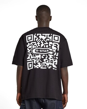 T-Shirt 'Boxy' G-STAR en noir : devant