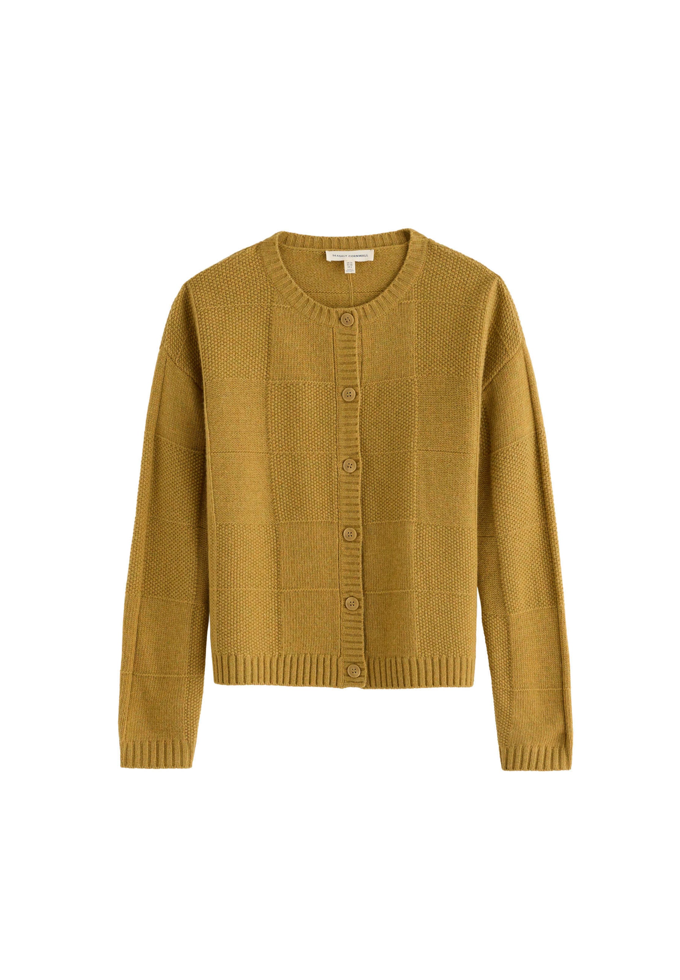 Seasalt Cornwall Gebreid vest 'Coweth' ' in Geel: voorkant