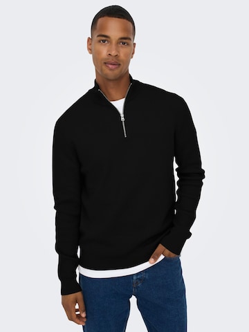 Only & Sons Pullover 'Phil' in Schwarz