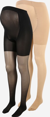 Collants 'Sabrina' MAMALICIOUS en beige : devant